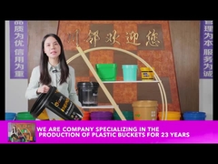 1L 2L 3L 4L 5L 10LCरसायनिक बाल्टी ढक्कन के साथ संक्षारण प्रतिरोधी बड़े गोल प्लास्टिक बाल्टी