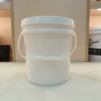 सफेद काला 10L गोल प्लास्टिक बाल्टी सील ढक्कन के साथ पीपी सामग्री