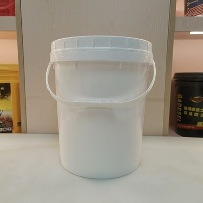 उच्च स्टैकेबिलिटी सादा सफेद 5 गैलन बाल्टी ढक्कन के साथ Bpa मुक्त