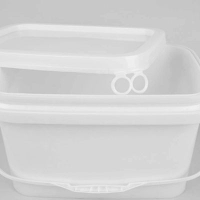 हटाने योग्य ट्रे के साथ वर्ग आकार का उपकरण भंडारण बाल्टी 1-25L